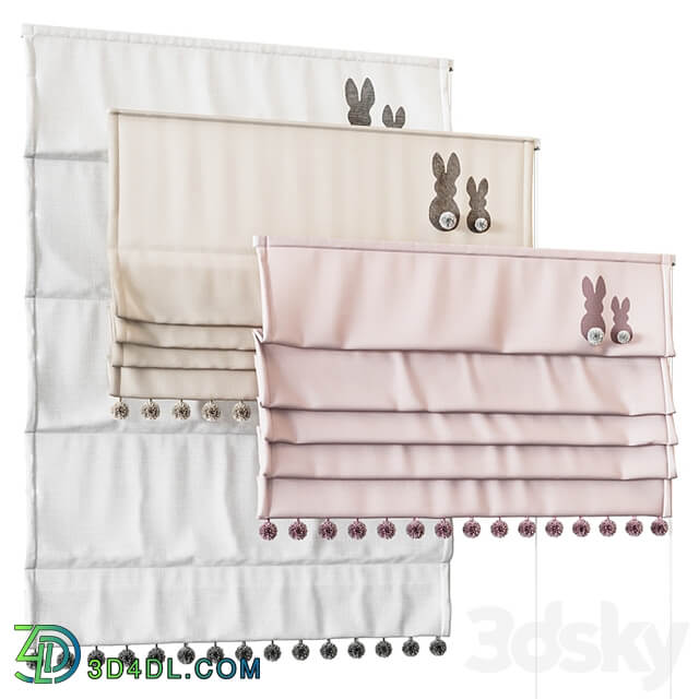 Roman blinds for children&#39;s rooms