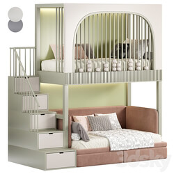 Designer two level bed Kids room 09 