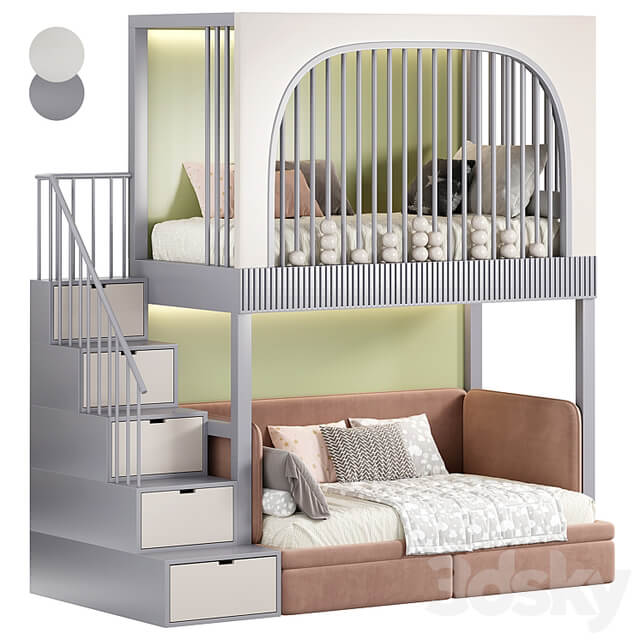 Designer two level bed Kids room 09