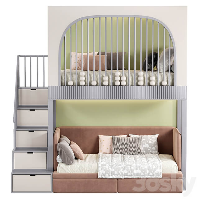 Designer two level bed Kids room 09
