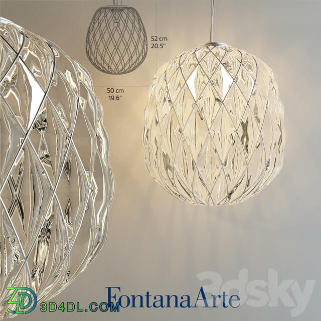Fontana Arte Pinecone Suspension Pendant light 3D Models