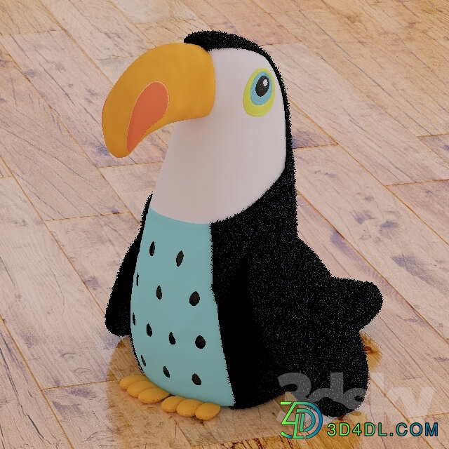 Kas Paradise Toucan Cushion