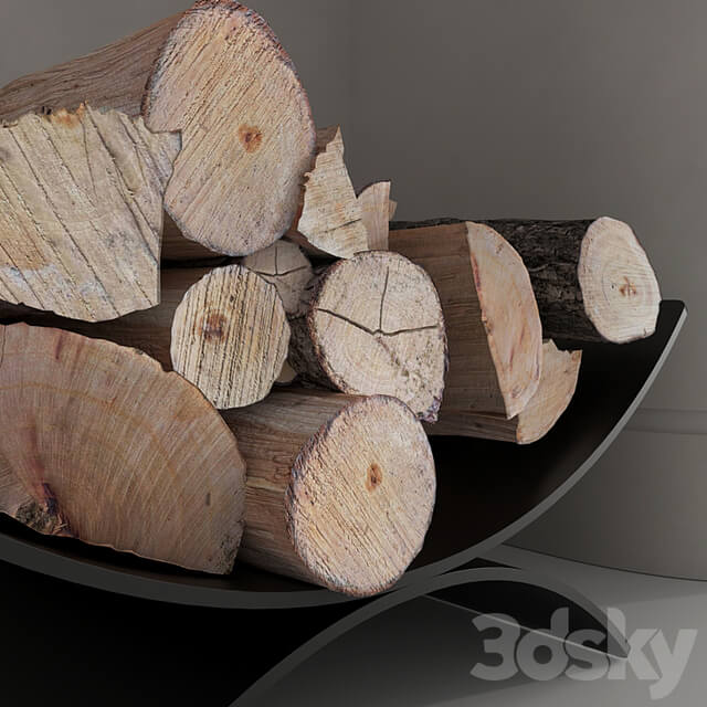 Decorative wall with fireplace set 56
