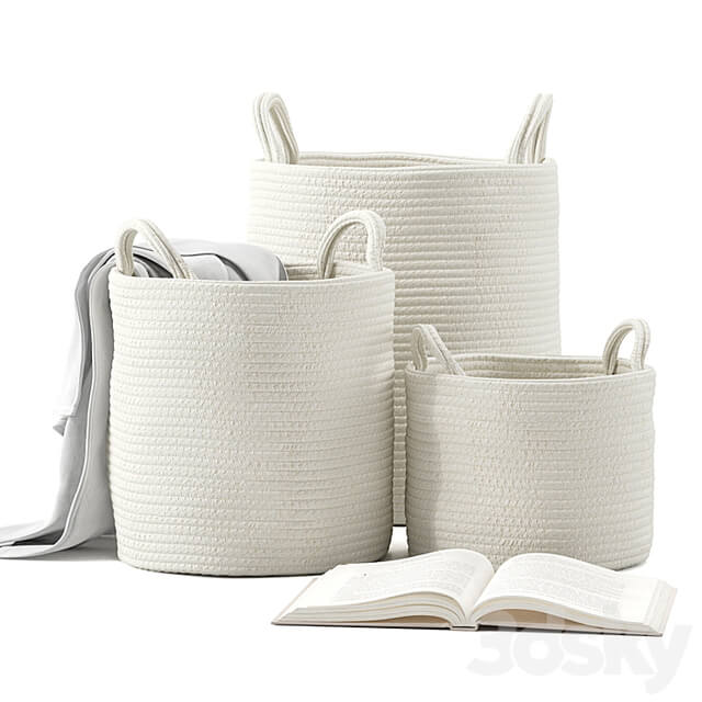 Basket with Handles Set 01 ZARA HOME