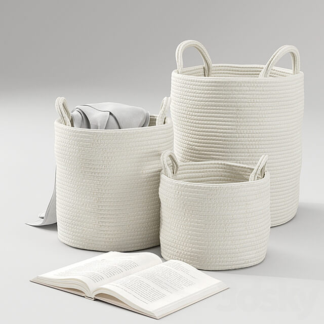 Basket with Handles Set 01 ZARA HOME