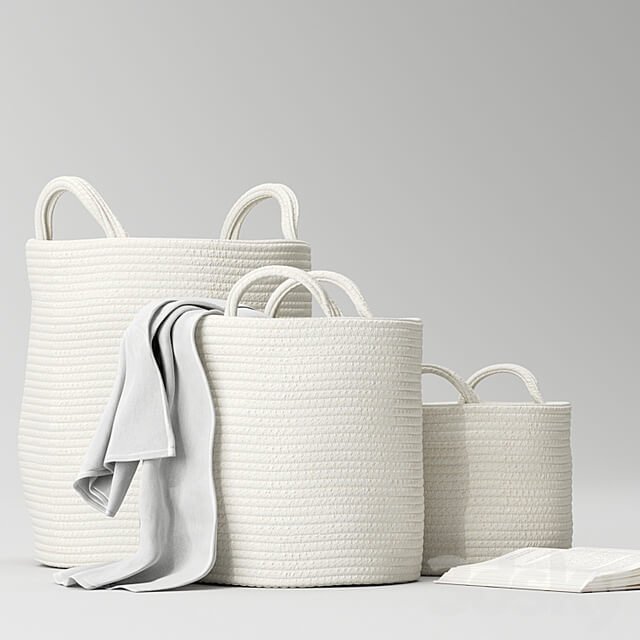 Basket with Handles Set 01 ZARA HOME