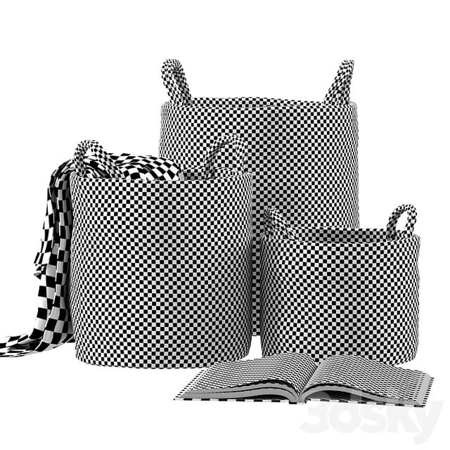 Basket with Handles Set 01 ZARA HOME