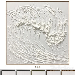 Plaster two square photo frames D 171 