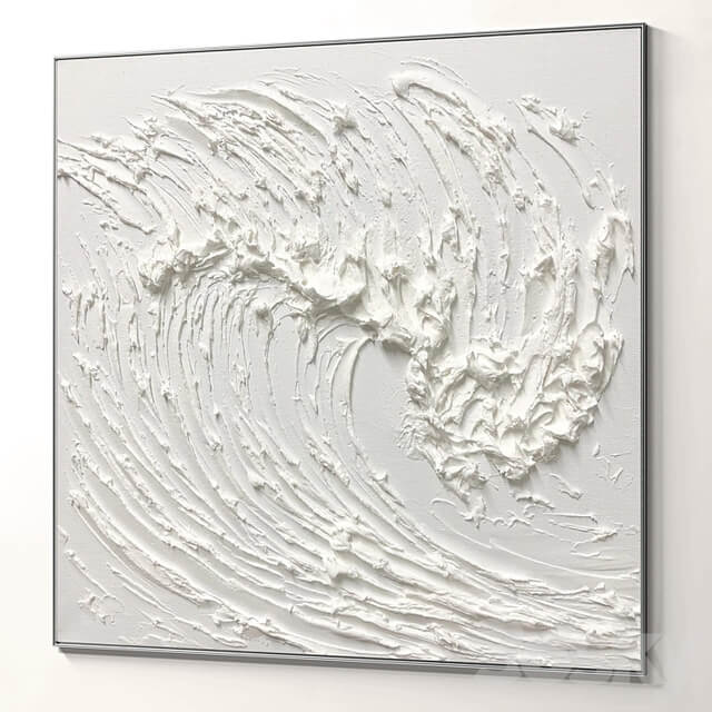 Plaster two square photo frames D 171