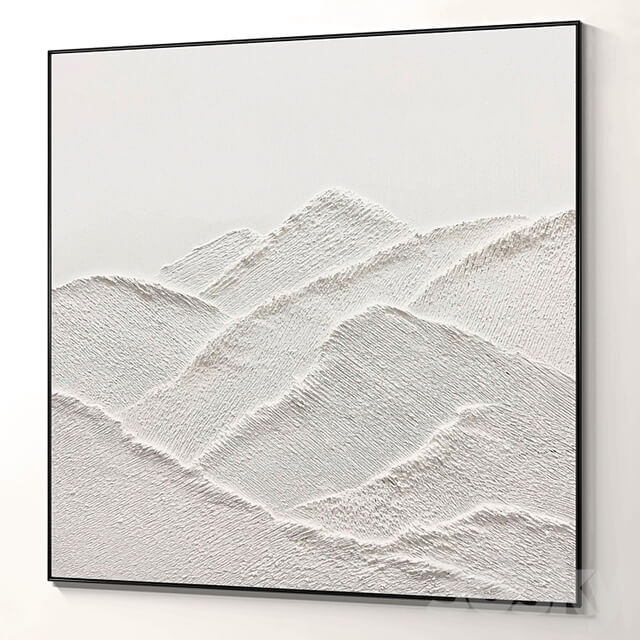 Plaster two square photo frames D 171