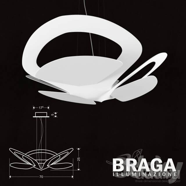BRAGA Loto 577 3 Pendant light 3D Models