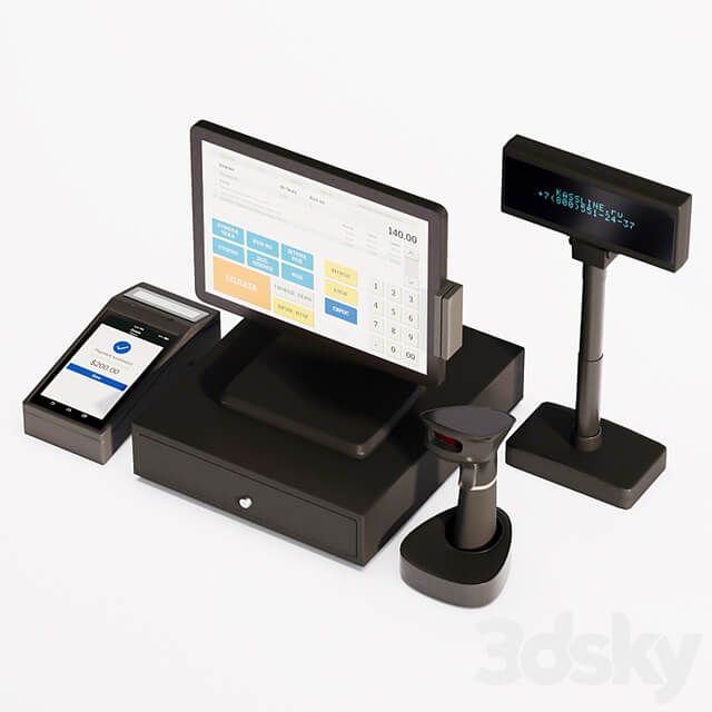 Cash desk, payment terminal, acquiring terminal