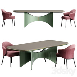 Minotti angie dining Chair Turri Blues Table 