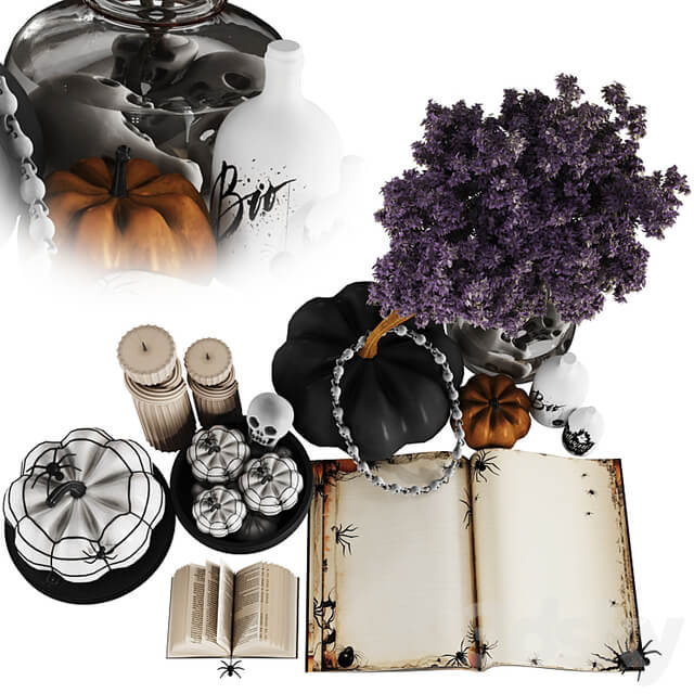 Halloween Ghost and skull Decorative Set 06