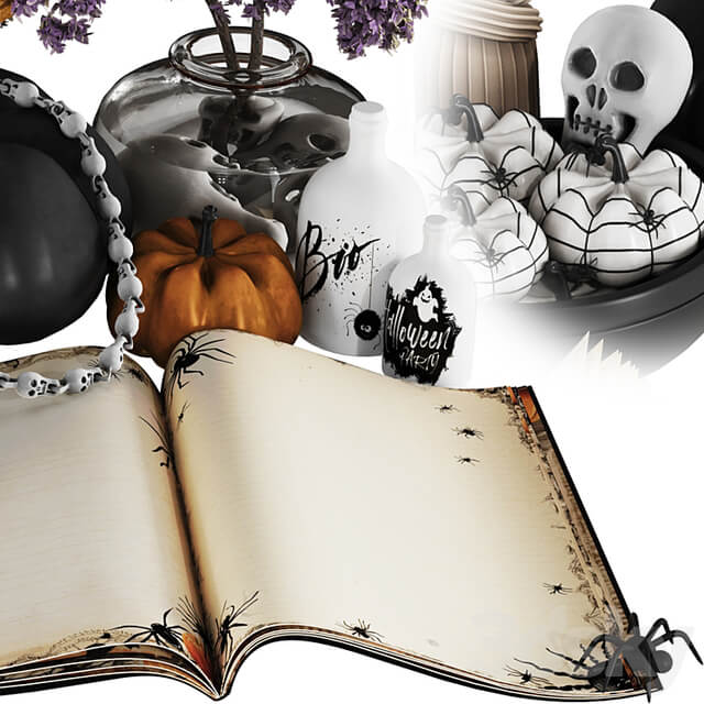 Halloween Ghost and skull Decorative Set 06