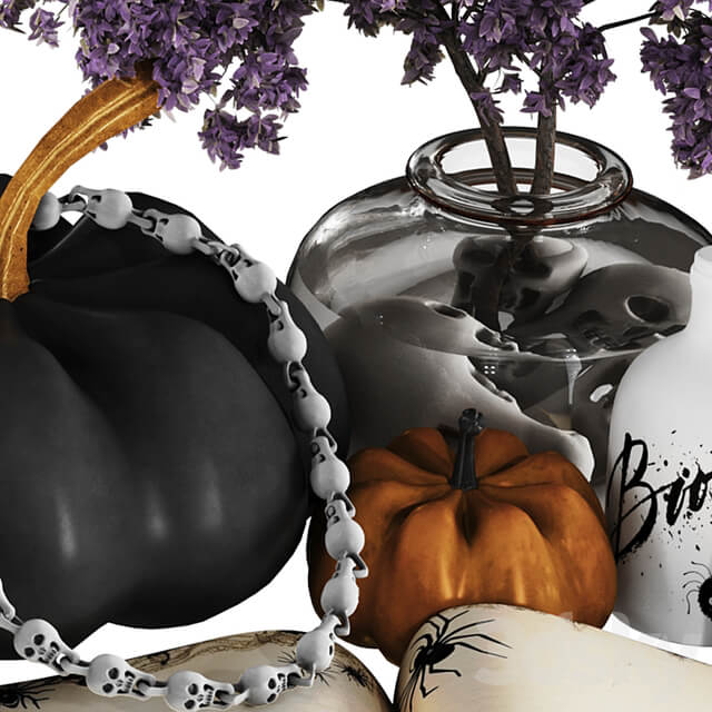 Halloween Ghost and skull Decorative Set 06