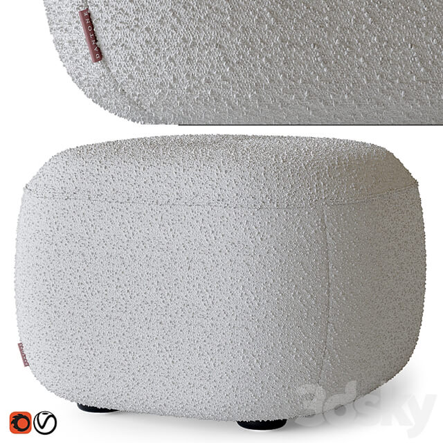 Pouffe Dantone Home Atwood bouclé