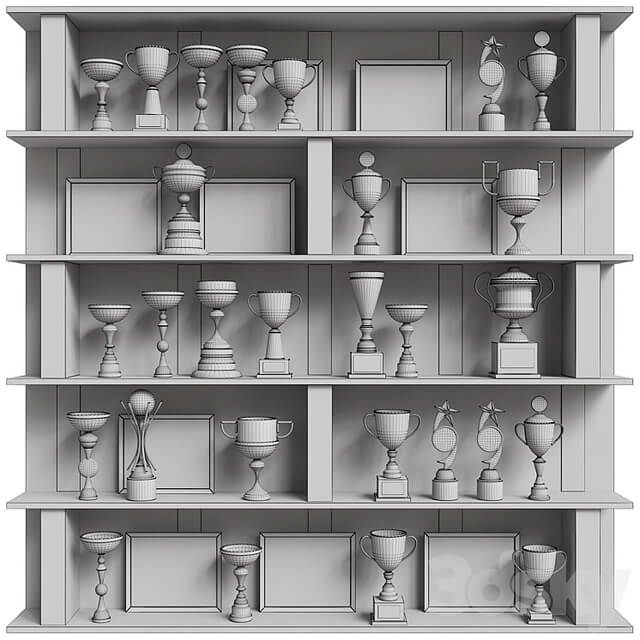 Rack with awards