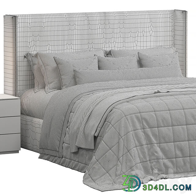 Winged Bed by Lorinzer Living