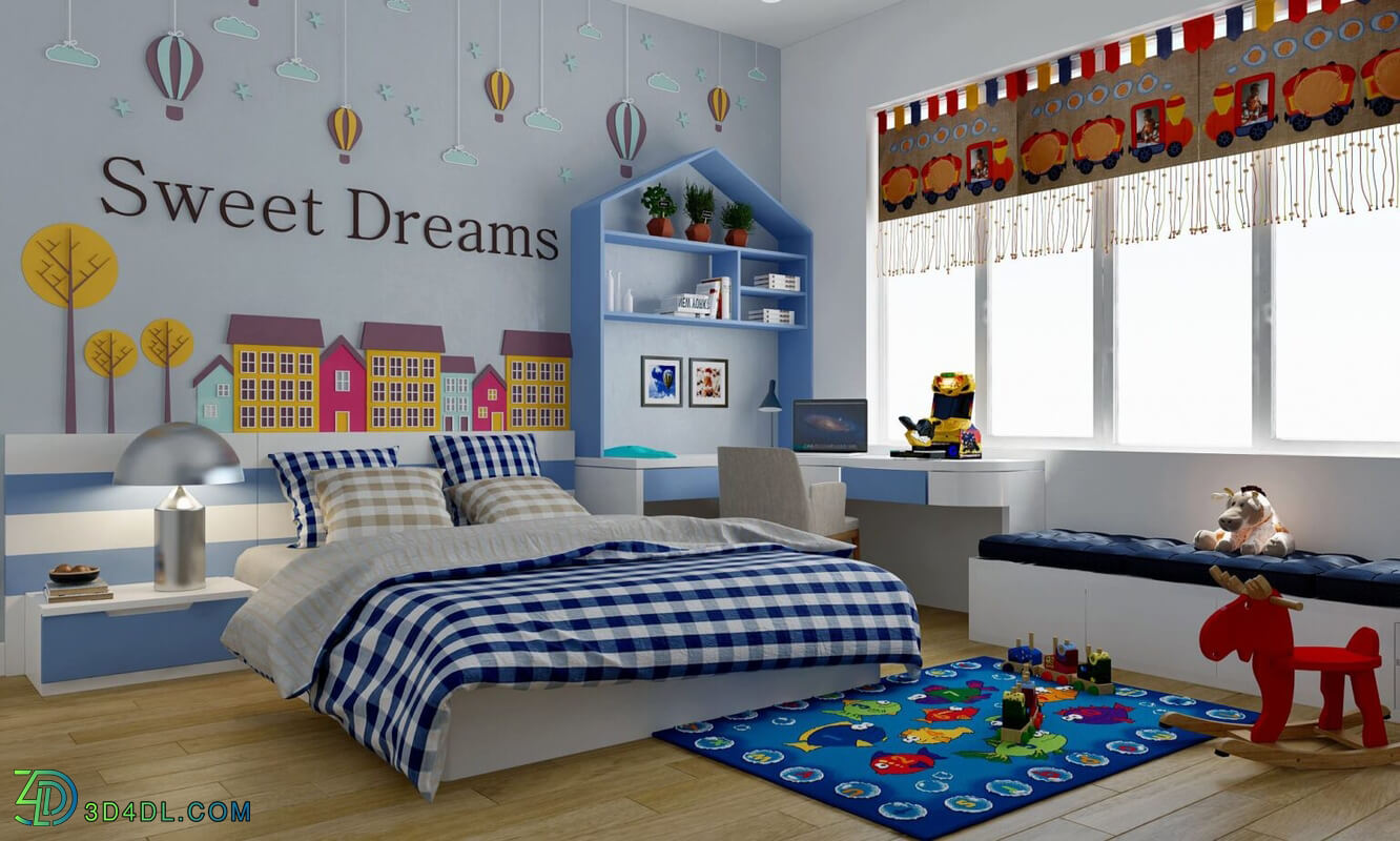 3D Interior Scenes File 3dsmax Model Children Room 12 By Manhlinh Kyzen