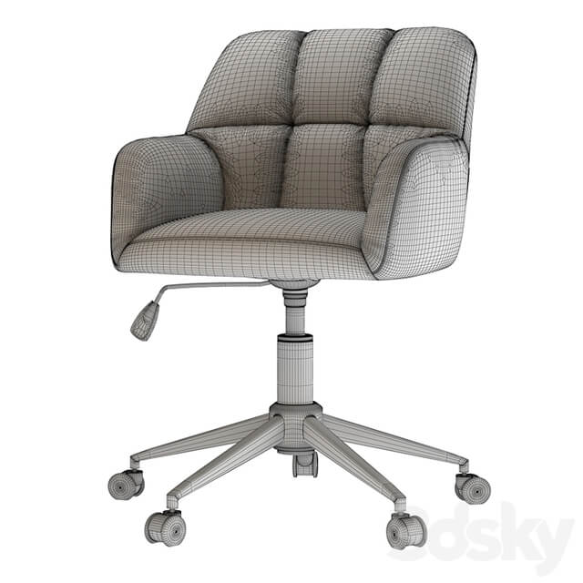 Office chair Elnor Velvet Orange