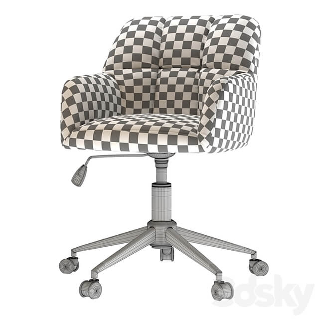 Office chair Elnor Velvet Orange