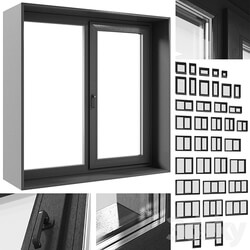 Set of windows and loggias (minimalism) 