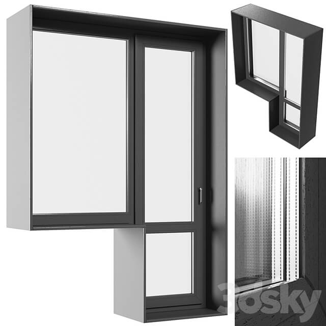 Set of windows and loggias (minimalism)