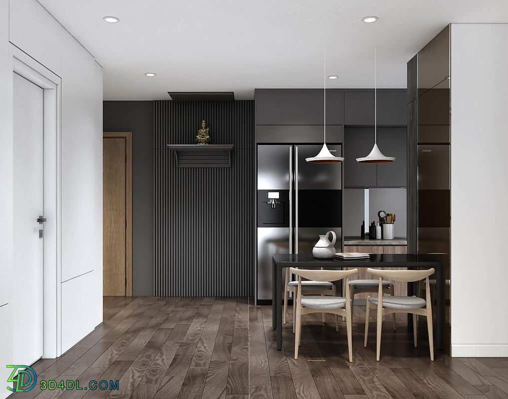 3D Interior Apartment 75 Scene File 3dsmax By Tu Le 