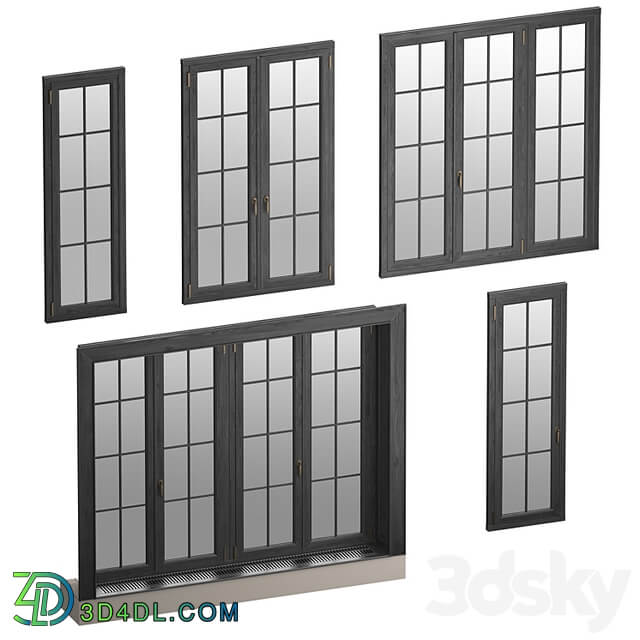 Collection of classic windows. 5 models