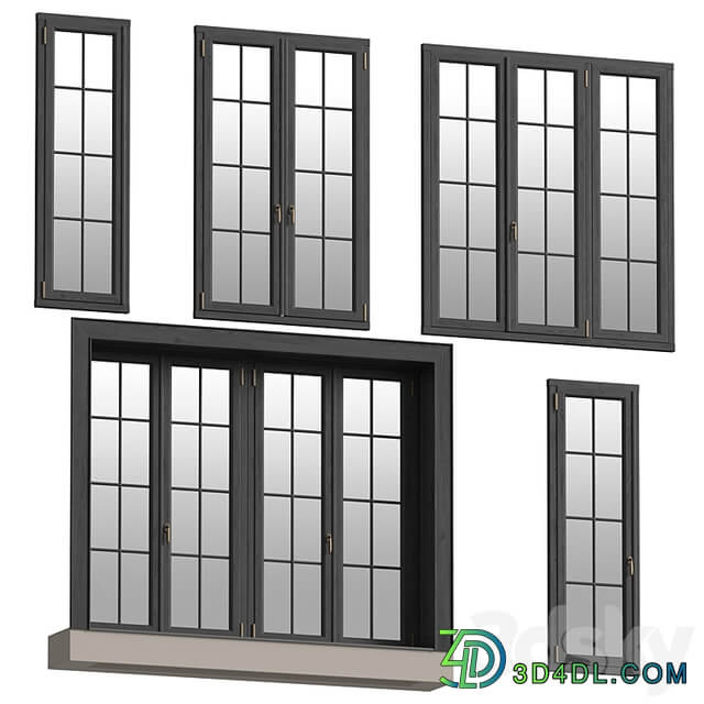 Collection of classic windows. 5 models