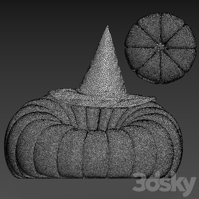 Pumpkin chair and decorative pillows