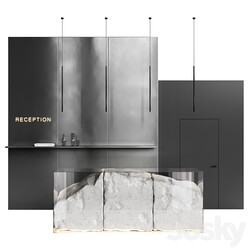 Reception desk natural rock 3 