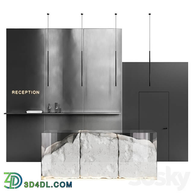 Reception desk natural rock 3