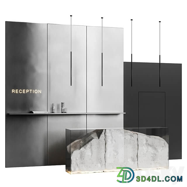 Reception desk natural rock 3