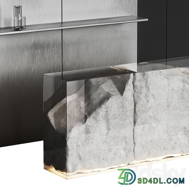Reception desk natural rock 3