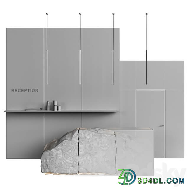Reception desk natural rock 3