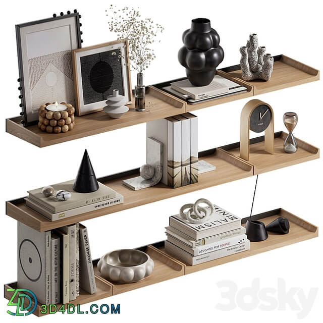 Shelves with decorative set