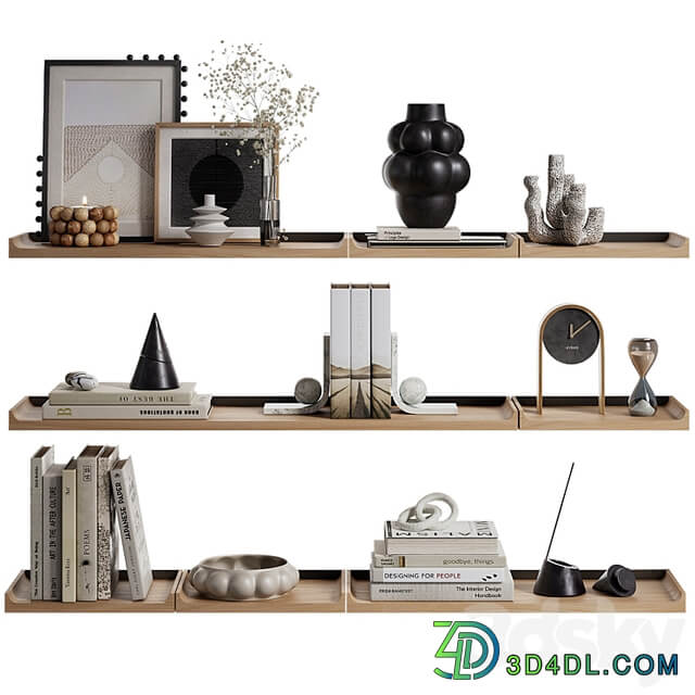 Shelves with decorative set