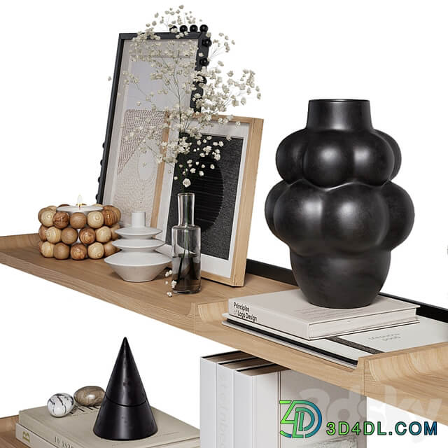 Shelves with decorative set