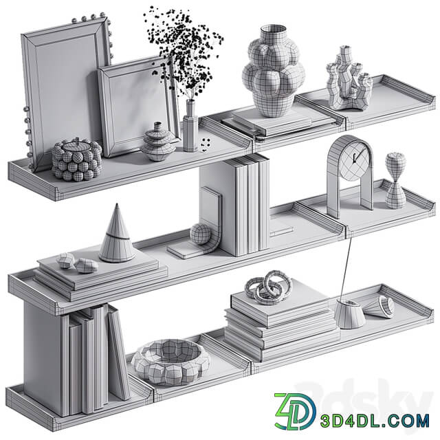 Shelves with decorative set