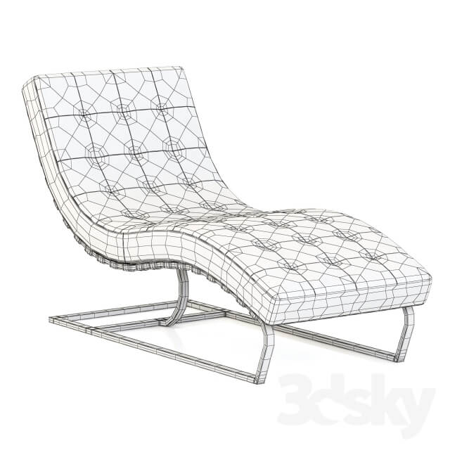 Other soft seating RH Modern Rossi Tufted Leather Chaise