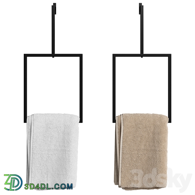 Bathroom towels on a holder