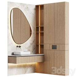 Bathroom furniture 01 in a modern minimalist style 