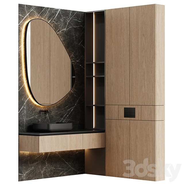 Bathroom furniture 01 in a modern minimalist style