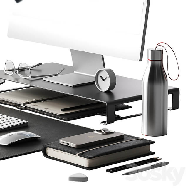 Decor for the workplace with a set of Apple equipment