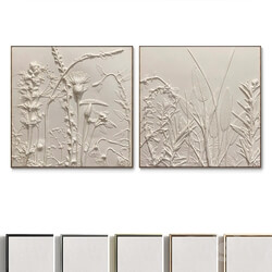 Plaster two square photo frames D 176 