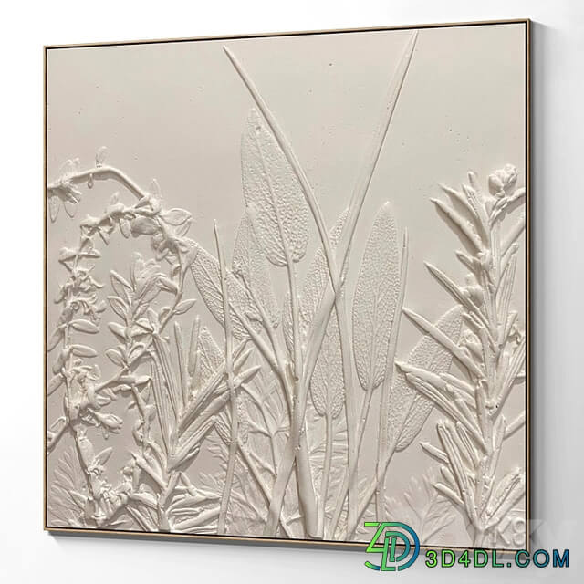 Plaster two square photo frames D 176