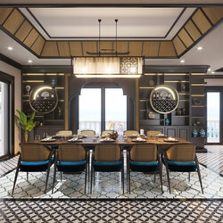  Indochine Kitchen Room Interior Model by Tran Thanh 