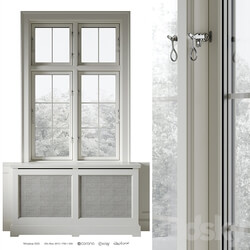 Classic window with radiator screen 005 